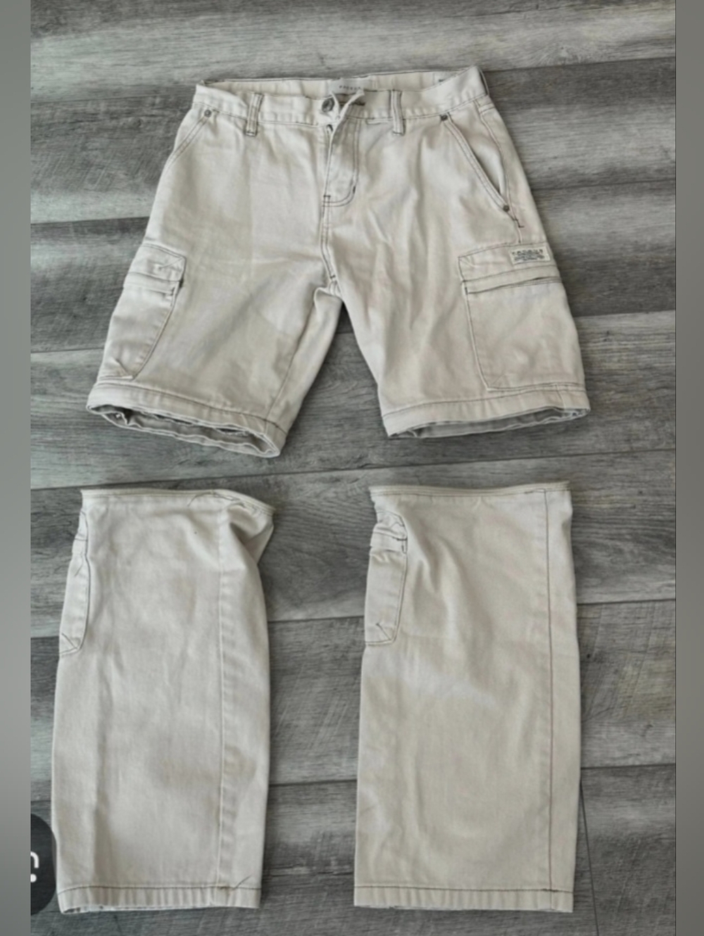 PacSun light beige casual pants with branded label